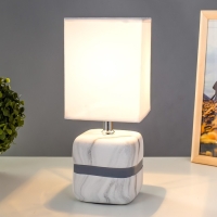 Настольная лампа "Оливия" Е14 40Вт бело-серый 12,5х12,5х30 см RISALUX