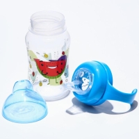 Поильник - непроливайка детский с мягким носиком &laquo;Фрукты&raquo;, 270 мл., с ручками, цвет МИКС