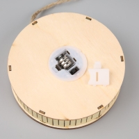 Ёлочная игрушка &laquo;С новым годом&raquo;, от батареек, свечение тёплое белое