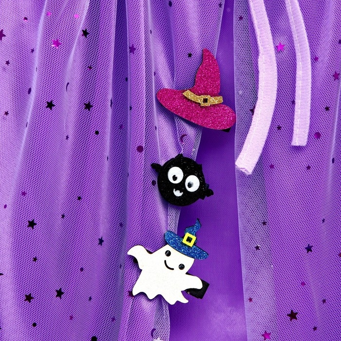 Карнавальный набор &laquo;Модная ведьмочка&raquo;: шляпа, плащ, заколки 3 шт.