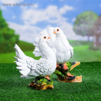 Садовая фигура "Голуби на коряге" 18х37х25см Садовая фигура "Голуби на коряге" 18х37х25см