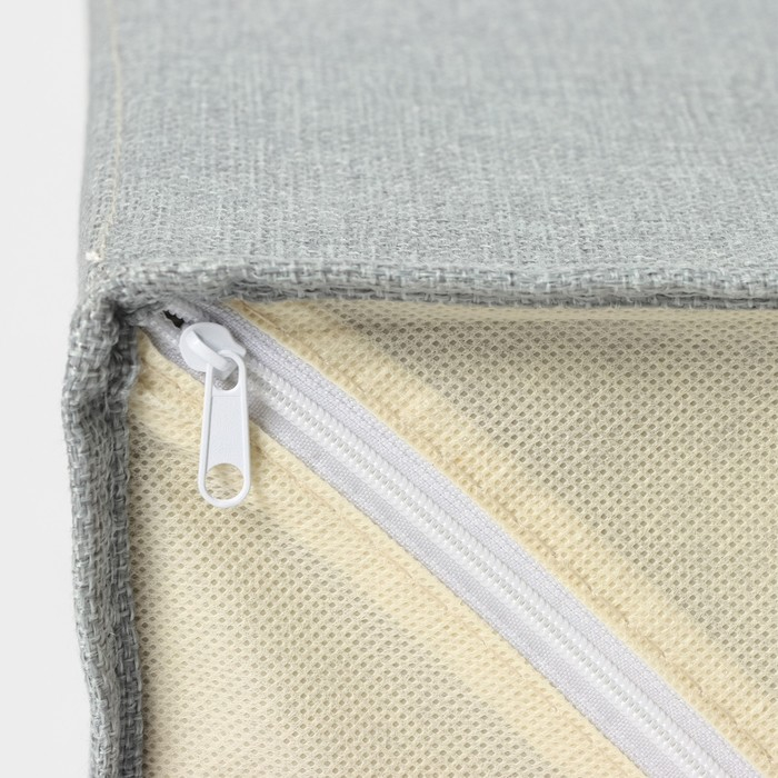 Короб LaDо́m &laquo;Франческа&raquo;, 2 выдвижных ящика, 22&times;22&times;20,5 см, серо-голубой