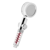 Лейка для душа ZEIN Z4088, микроточки, кнопка "стоп", вентилятор, спираль, красный/хром Лейка для душа ZEIN Z4088, микроточки, кнопка "стоп", вентилятор, спираль, красный/хром