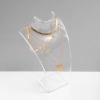 Бюст для украшений, 13,5&times;10,5&times;20 см, h=20 см, цвет прозрачный, глянцевый