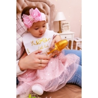 Бутылочка для кормления &laquo;Little lady&raquo;, классическое горло, с ручками, 250 мл., от 3 мес., Золотая коллекция