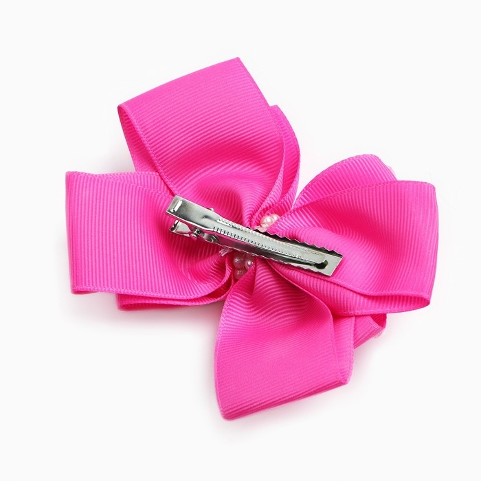 Выпускной. Бант для волос на заколке, 11 см, Кошечка Мари