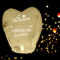 Небесный фонарик &laquo;Мы вместе&raquo;, сердце, цвета МИКС