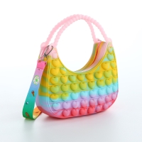 Сумка детская для девочки на молнии «Выбражулька», pop it, цвет розовый/сиреневый/малиновый Сумка детская для девочки на молнии «Выбражулька», pop it, цвет розовый/сиреневый/малиновый