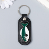 Брелок кожзам, металл "Рыба" МИКС 7х3 см