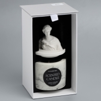 Свеча в бетоне ароматическая "Лилия", соевый воск