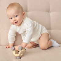 Боди детский MINAKU цвет экрю, рост 74-80 см