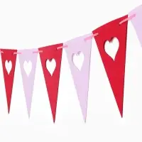 Гирлянда-флажки "сердечки" 2,5 м