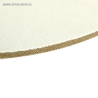 Холст круглый на оргалите 4 мм, d-25, хлопок 100% акриловый грунт, мелкое зерно, 250 г/м&sup2;