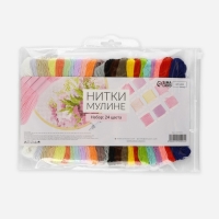 Набор ниток мулине, №3/4, 8 &plusmn; 1 м, 24 шт