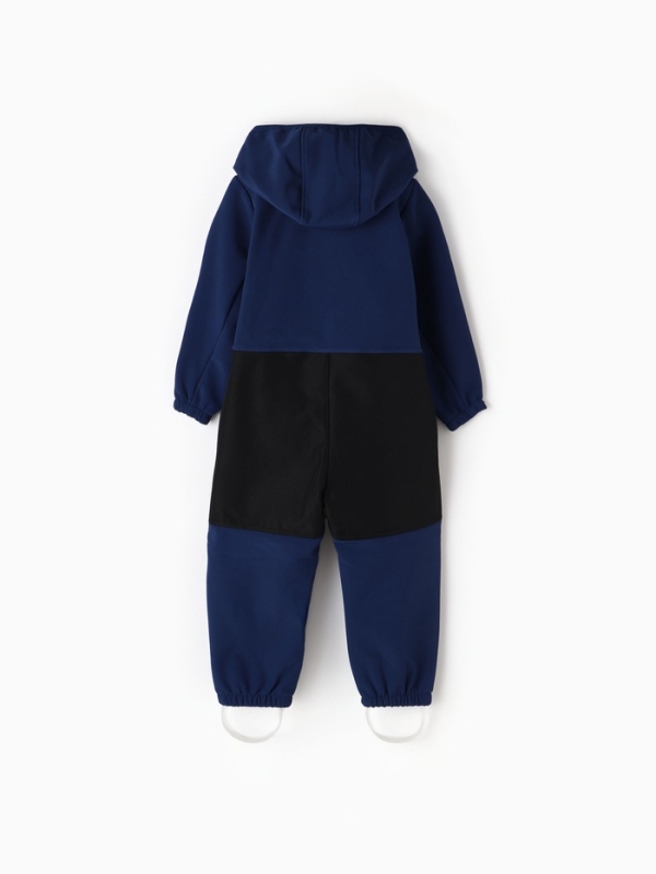 Комбинезон демисезонный для мальчиков MINAKU из Softshell на флисе, непромокаемый, тёмно-синий, рост 98 см