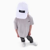 Кепка детская для мальчика для девочки OVRHT, цвет белый, р-р 52-54, 5-7 лет Кепка детская для мальчика для девочки OVRHT, цвет белый, р-р 52-54, 5-7 лет