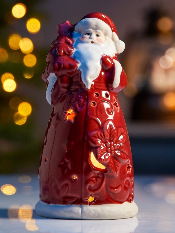 Светодиодная фигура "Дед Мороз" 13.8х6.8х7.5, 1 LED, LR44x3(в компл.), Т/БЕЛЫЙ