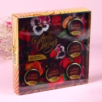 Набор &laquo;Любви и счастья&raquo;: крем-мёд 30 г. Х 5 шт., чай с лесными ягодами 50 г.