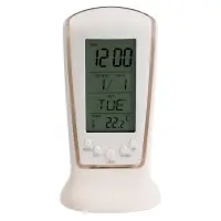 Часы - будильник LB-02 "Обелиск", дата, температура, подсветка, белый