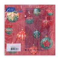 Новогодние салфетки бумажные GrandPero Deluxe &laquo;Волшебный занавес&raquo;, 3 слоя, 33х33 см, 20 шт