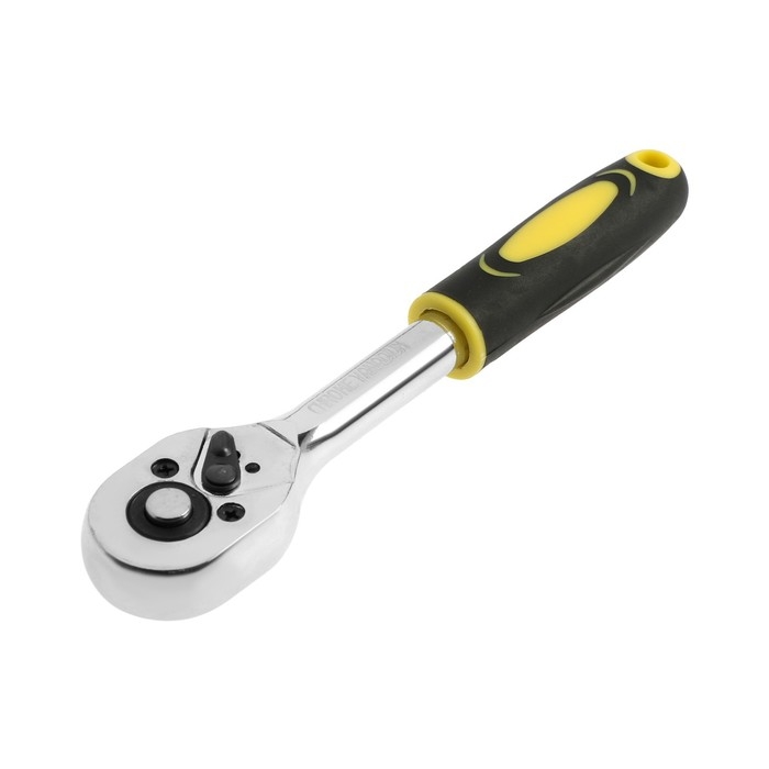 Вороток с трещоткой ТУНДРА, CrV, квадрат 1/4 Вороток с трещоткой ТУНДРА, CrV, квадрат 1/4", 2К рукоятка, 24 зуба, 150 мм