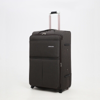 Чемодан большой 95 л (L), отдел на молнии, с расширением, кодовый замок, 3 колеса, 2 наружных кармана, цвет коричневый Чемодан большой 95 л (L), отдел на молнии, с расширением, кодовый замок, 3 колеса, 2 наружных кармана, цвет коричневый