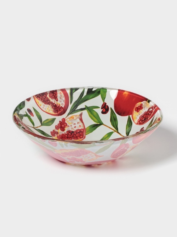 Салатник Доляна &laquo;Гранат&raquo;, d=11,5 см, стекло, рисунок
