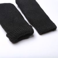 Варежки женские шерстяные, цвет чёрный размер 20-22