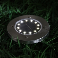 Садовый светильник на солнечной батарее, 11.5 &times; 13 &times; 11.5 см, 12 LED, свечение тёплое белое