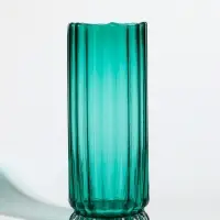 Ваза стекло настольная "Верена" 25,5х10 см, зелёный