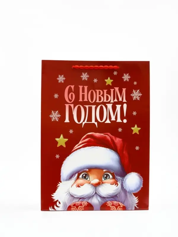 Пакет подарочный &laquo;Новогодняя сказка&raquo;, с ободком, 31 &times; 11 &times; 40 см