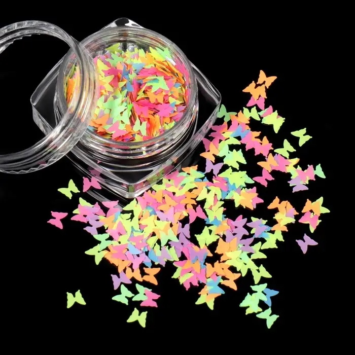 Пайетки для декора &laquo;Бабочки NEON&raquo;, разноцветные