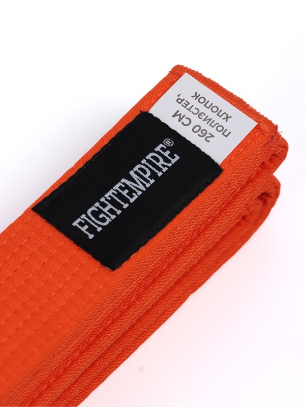 Пояс для единоборств Fight Empire 2,6 м, EXPERT, оранжевый