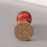 Печать для сургуча с пластиковой ручкой "Цветочная плитка" 6,3х2,5х2,5 см Печать для сургуча с пластиковой ручкой "Цветочная плитка" 6,3х2,5х2,5 см