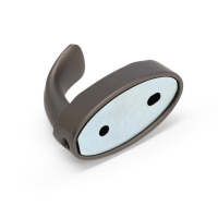 Крючок мебельный CAPPIO SEA, однорожковый, цинк, цвет графит Крючок мебельный CAPPIO SEA, однорожковый, цинк, цвет графит