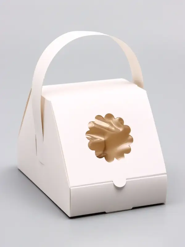 Коробка под рулет с ручкой, 17&times;11&times;11 см Кондитерская упаковка