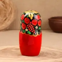 Матрёшка &laquo;Ягодка&raquo;, черный платок, 7-кукольная, 22 см