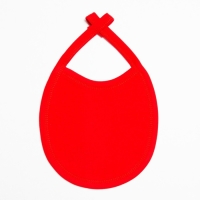 Слюнявчик Крошка Я "Мой первый НГ", 18х13 см, цвет красный