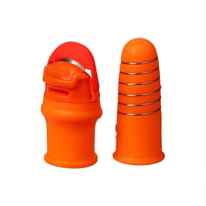 Напальчник с лезвием + 1 напальчник с металлической оплёткой, для сбора урожая, Greengo