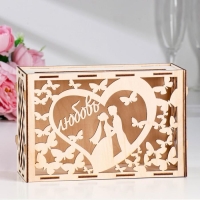 Свадебный банк "Любовь", дерево, сборный, 24х10х16 см Свадебный банк "Любовь", дерево, сборный, 24х10х16 см