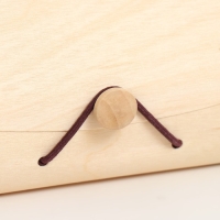 Шкатулка дерево под роспись купол "Тонкий лист" 10х7х7 см