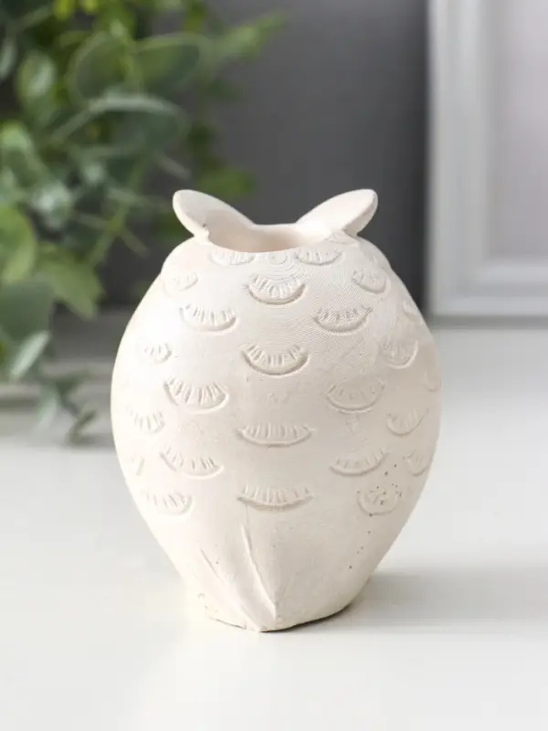 Подсвечник для тонкой свечи &laquo;Сова&raquo;, 8&times;6.5&times;6 см, перламутр