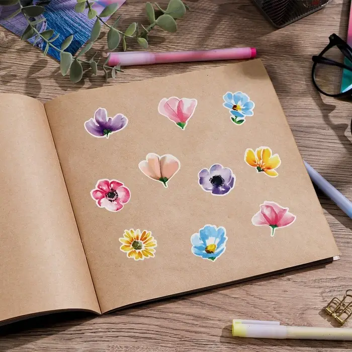 Наклейки-стикеры, набор,&laquo;Цветы&raquo;, 5 х 5 см