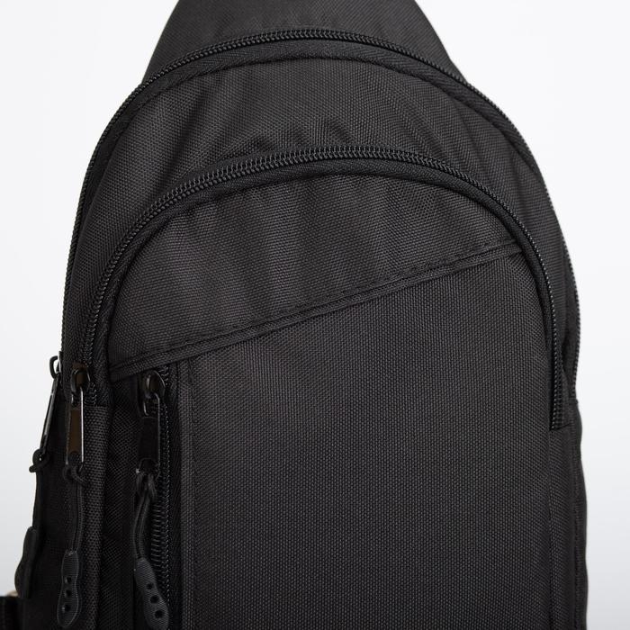 Сумка-слинг из текстиля, &laquo;ЗФТС&raquo;, цвет чёрный