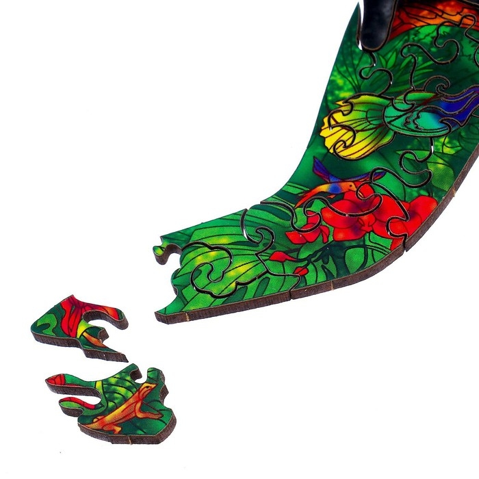 Пазл деревянный фигурный «Лев. Дикие джунгли», 173 элементов Пазл деревянный фигурный «Лев. Дикие джунгли», 173 элементов