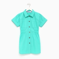 Платье детское с карманами KAFTAN, размер 30 (98-104 см), цвет зелёный Платье детское с карманами KAFTAN, размер 30 (98-104 см), цвет зелёный