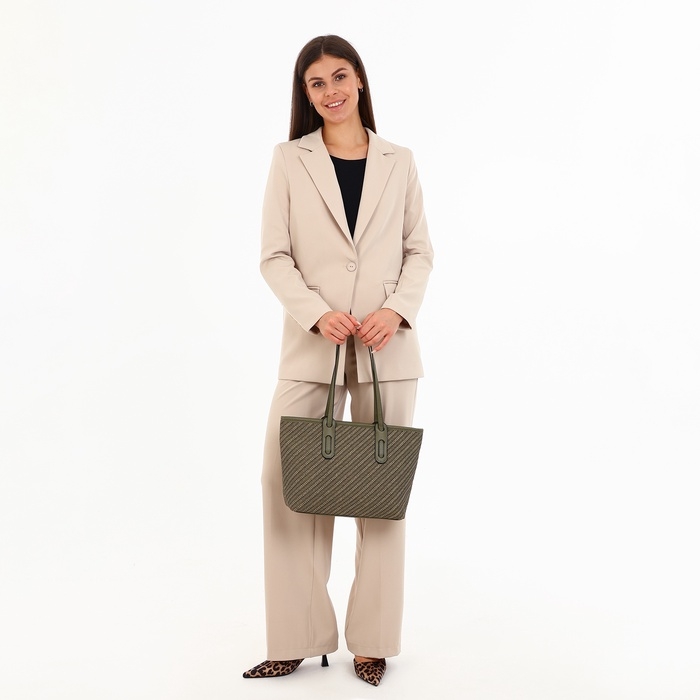 Сумка женская на молнии, средний размер, цвет зелёный Сумка женская на молнии, средний размер, цвет зелёный