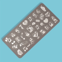 Диск для стемпинга металлический &laquo;Силуэт&raquo;, 12 &times; 6 см