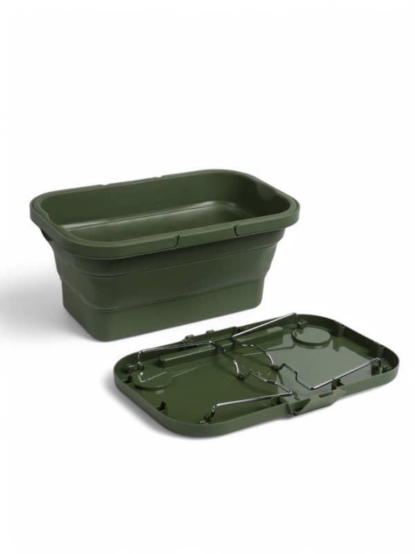 Корзина - столик Maclay 2 в 1, складная, 47 х 28,5 х 23,5 см, стол 45 х 28 х 16 см, зелёная