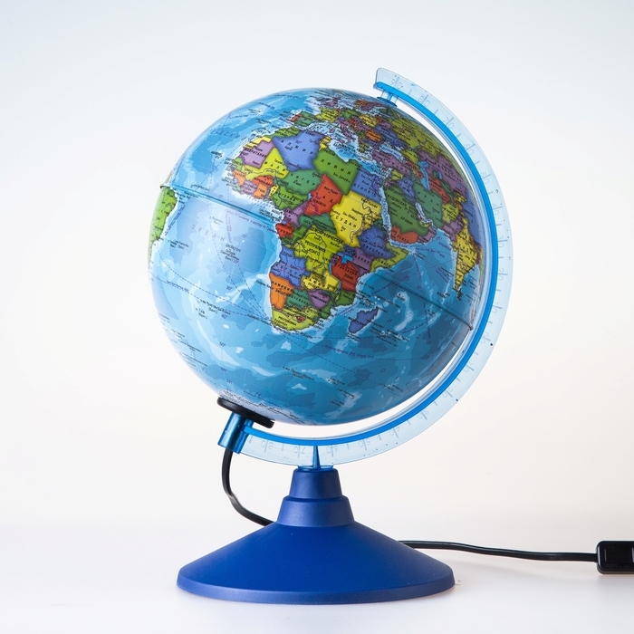 Глобус политический &laquo;Классик Евро&raquo;, диаметр 150 мм, с подсветкой